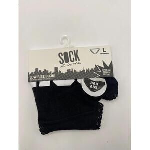 Sock It To Me Bad Ass Ladies Panty Low Rise Bikini Cotton Lace Size Large